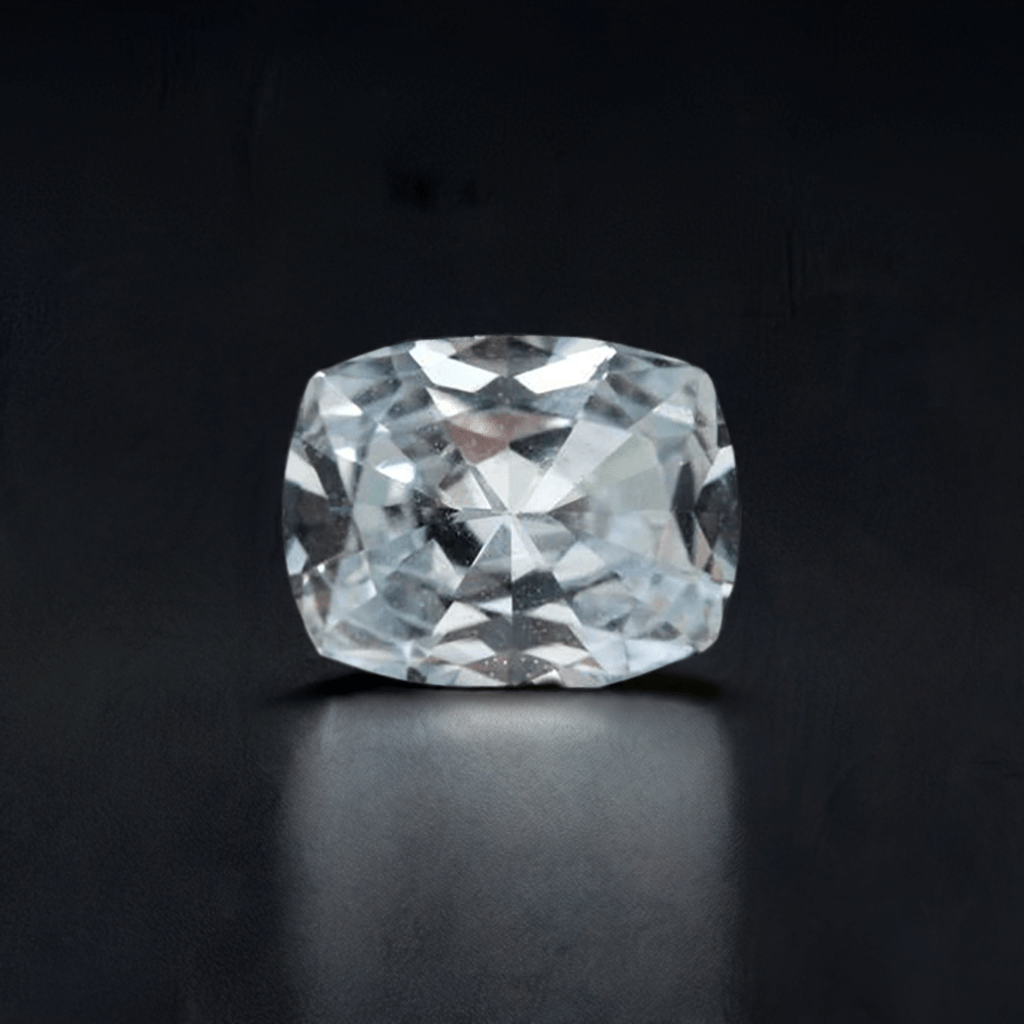 Cushion shape, natural white sapphire - Leura Jewels