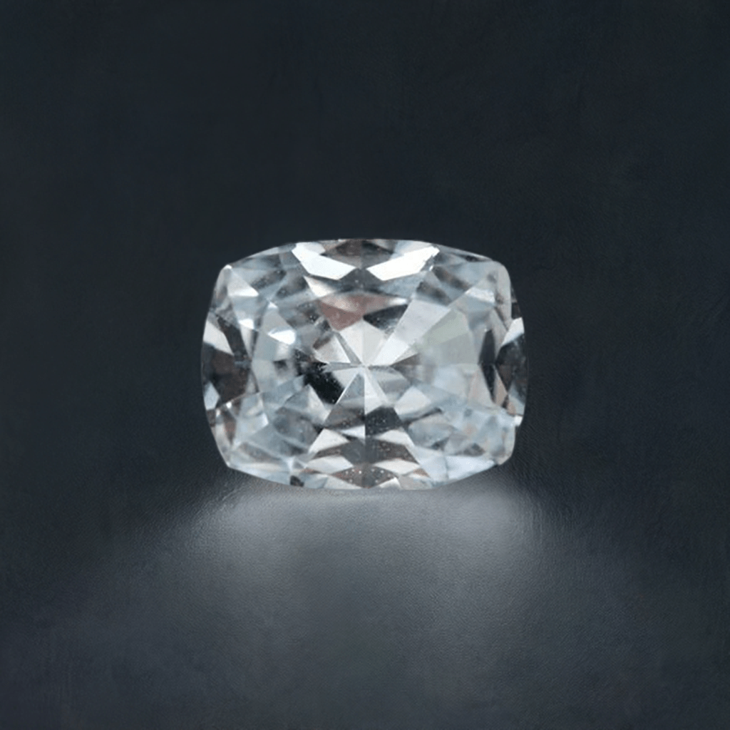 Cushion shape, natural white sapphire - Leura Jewels