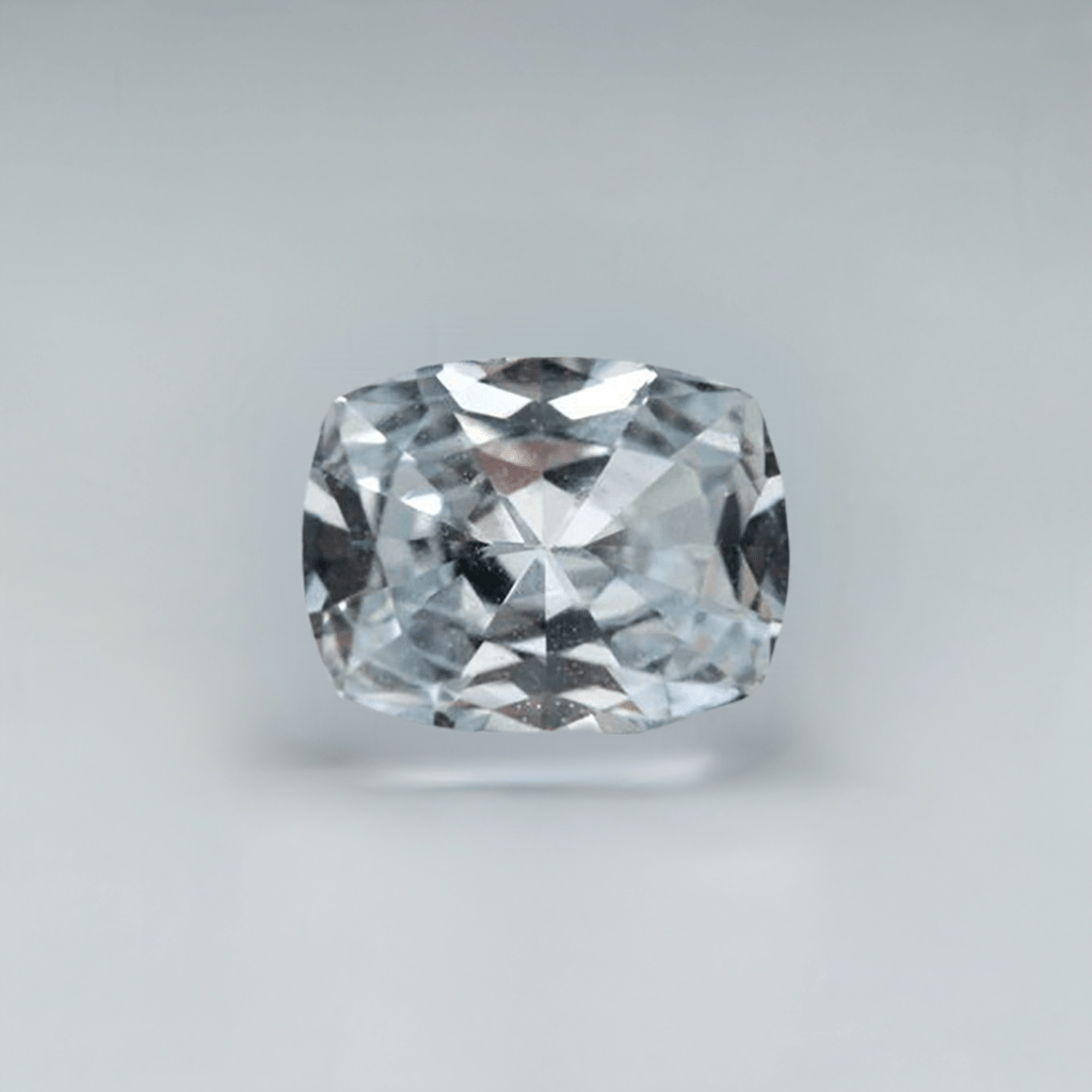 Cushion shape, natural white sapphire - Leura Jewels