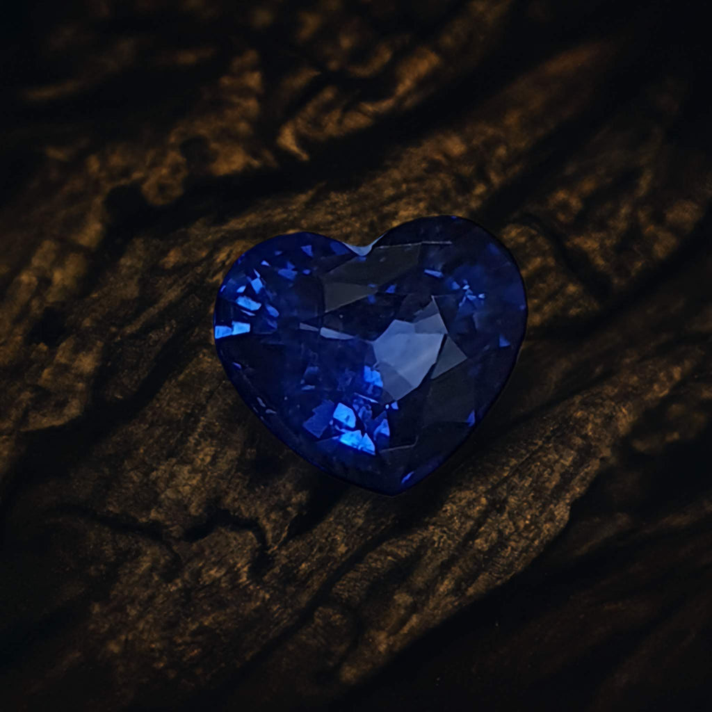 Heart Shaped Natural Blue Sapphire -Jewelry